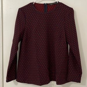 Zara Geometric Long Sleeves Blouse